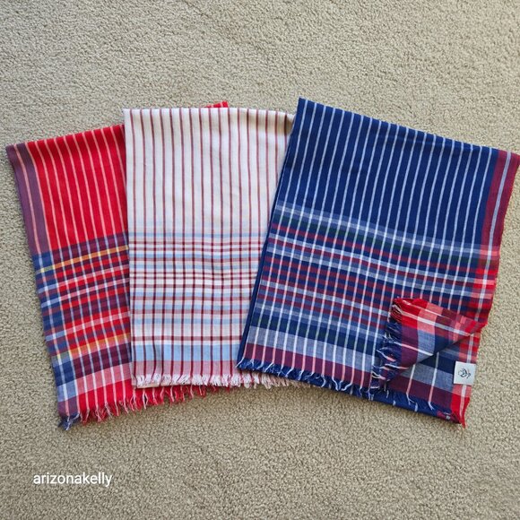 Brooks Brothers Cotton Lightweight Scarf BLUE - Picture 10 of 10